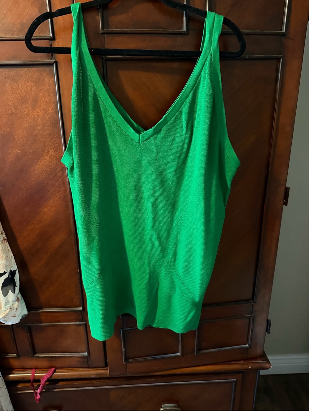 City Chic Bright Green V-Neck Sleeveless Tank